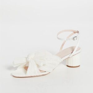 Loeffler Randall Women's Dahlia Ankle Strap Low Block Heel Sandals 10.5 Bride